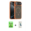 MARSİLYAN™- iPhone 17 Air Kılıf Doruk Form Serisi - Şeffaf Pasifik Cam Ekran Koruyucu + Raze Metal Kamera Lens - SH