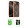 MARSİLYAN™- iPhone 17 Air Kılıf Doruk Form Serisi - Siyah 360 Mat Full Body Arka Koruyucu + Raze Metal Kamera Lens - GD