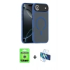 MARSİLYAN™- iPhone 17 Air Kılıf Doruk Form Serisi - Siyah 3D Antistatik Seramik Nano Ekran Koruyucu + Raze Metal Kamera Lens - GS