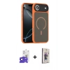 MARSİLYAN™- iPhone 17 Air Kılıf Doruk Form Serisi - Siyah Bilvis 3D Cam Ekran Koruyucu + Bilvis Titan Kamera Lens - LT