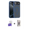 MARSİLYAN™- iPhone 17 Air Kılıf Doruk Form Serisi - Siyah Bilvis 3D Cam Ekran Koruyucu + Bilvis Titan Kamera Lens - LT