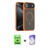 MARSİLYAN™- iPhone 17 Air Kılıf Doruk Form Serisi - Siyah Bilvis 5in1 3D Magic Cam Ekran Koruyucu + Raze Metal Kamera Lens - SH