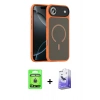 MARSİLYAN™- iPhone 17 Air Kılıf Doruk Form Serisi - Siyah Bilvis 5in1 5D Magic Hayalet Cam Ekran Koruyucu + Raze Metal Kamera Lens - GD