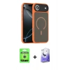 MARSİLYAN™- iPhone 17 Air Kılıf Doruk Form Serisi - Siyah Bilvis 5in1 5D Magic Hayalet Cam Ekran Koruyucu + Raze Metal Kamera Lens - GS