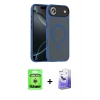 MARSİLYAN™- iPhone 17 Air Kılıf Doruk Form Serisi - Siyah Bilvis 5in1 5D Magic Hayalet Cam Ekran Koruyucu + Raze Metal Kamera Lens - GS