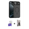 MARSİLYAN™- iPhone 17 Air Kılıf Doruk Form Serisi - Siyah Bilvis Hayalet Cam Ekran Koruyucu + Bilvis Titan Kamera Lens - SH