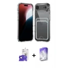 MARSİLYAN™- iPhone 17 Air Kılıf Doruk Klasik Koleksiyonu - Siyah Bilvis 5in1 3D Magic Cam Ekran Koruyucu + Bilvis Titan Kamera Lens - LT