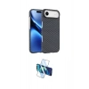 MARSİLYAN™- iPhone 17 Air Kılıf Doruk Serisi - Siyah 3D Antistatik Cam Ekran Koruyucu