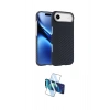 MARSİLYAN™- iPhone 17 Air Kılıf Doruk Serisi - Siyah 3D Antistatik Cam Ekran Koruyucu