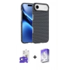 MARSİLYAN™- iPhone 17 Air Kılıf Doruk Serisi - Siyah Bilvis 5in1 3D Magic Cam Ekran Koruyucu + Bilvis Titan Kamera Lens - GD