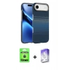 MARSİLYAN™- iPhone 17 Air Kılıf Doruk Serisi - Siyah Bilvis 5in1 3D Magic Cam Ekran Koruyucu + Raze Metal Kamera Lens - MI