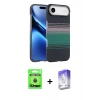 MARSİLYAN™- iPhone 17 Air Kılıf Doruk Serisi - Siyah Bilvis 5in1 3D Magic Cam Ekran Koruyucu + Raze Metal Kamera Lens - MI