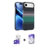 MARSİLYAN™- iPhone 17 Air Kılıf Doruk Serisi - Siyah Bilvis 5in1 3D Magic Cam Ekran Koruyucu + Bilvis Titan Kamera Lens - SH
