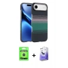 MARSİLYAN™- iPhone 17 Air Kılıf Doruk Serisi - Siyah Bilvis 5in1 5D Magic Hayalet Cam Ekran Koruyucu + Raze Metal Kamera Lens - MI