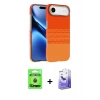 MARSİLYAN™- iPhone 17 Air Kılıf Doruk Serisi - Siyah Bilvis 5in1 5D Magic Hayalet Cam Ekran Koruyucu + Raze Metal Kamera Lens - MI