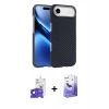 MARSİLYAN™- iPhone 17 Air Kılıf Doruk Serisi - Siyah Bilvis 5in1 5D Magic Hayalet Cam Ekran Koruyucu + Bilvis Titan Kamera Lens - SH