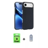 MARSİLYAN™- iPhone 17 Air Kılıf Doruk Serisi - Siyah Joko Magic 5D Cam + Raze Metal Kamera Lens - SH