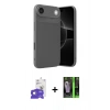 MARSİLYAN™- iPhone 17 Air Kılıf Eksen Form Prime - Şeffaf 360 Full Body Arka Koruyucu + Bilvis Titan Kamera Lens - GD