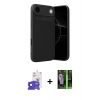 MARSİLYAN™- iPhone 17 Air Kılıf Eksen Form Prime - Şeffaf 360 Full Body Arka Koruyucu + Lacivert Bilvis Titan Kamera Lens