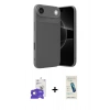 MARSİLYAN™- iPhone 17 Air Kılıf Eksen Form Prime - Şeffaf Pasifik Cam Ekran Koruyucu + Bilvis Titan Kamera Lens - GD