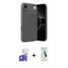 MARSİLYAN™- iPhone 17 Air Kılıf Eksen Form Prime - Şeffaf Pasifik Cam Ekran Koruyucu + Bilvis Titan Kamera Lens - GS