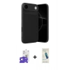 MARSİLYAN™- iPhone 17 Air Kılıf Eksen Form Prime - Şeffaf Pasifik Cam Ekran Koruyucu + Bilvis Titan Kamera Lens - GS