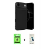 MARSİLYAN™- iPhone 17 Air Kılıf Eksen Form Prime - Şeffaf Pasifik Cam Ekran Koruyucu + Raze Metal Kamera Lens - GS