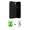 MARSİLYAN™- iPhone 17 Air Kılıf Eksen Form Prime - Şeffaf Pasifik Cam Ekran Koruyucu + Raze Metal Kamera Lens - MI