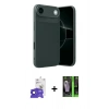 MARSİLYAN™- iPhone 17 Air Kılıf Eksen Form Prime - Siyah 360 Mat Full Body Arka Koruyucu + Bilvis Titan Kamera Lens - SH