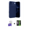 MARSİLYAN™- iPhone 17 Air Kılıf Eksen Form Prime - Siyah 360 Mat Full Body Arka Koruyucu + Bilvis Titan Kamera Lens - SH