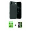 MARSİLYAN™- iPhone 17 Air Kılıf Eksen Form Prime - Siyah 360 Mat Full Body Arka Koruyucu + Raze Metal Kamera Lens - GS