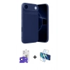 MARSİLYAN™- iPhone 17 Air Kılıf Eksen Form Prime - Siyah 3D Antistatik Cam Ekran Koruyucu + Bilvis Titan Kamera Lens - LT