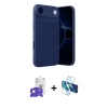MARSİLYAN™- iPhone 17 Air Kılıf Eksen Form Prime - Siyah 3D Antistatik Seramik Nano Ekran Koruyucu + Gold Bilvis Titan Kamera Lens
