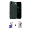 MARSİLYAN™- iPhone 17 Air Kılıf Eksen Form Prime - Siyah Bilvis 3D Cam Ekran Koruyucu + Bilvis Titan Kamera Lens - GD