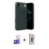 MARSİLYAN™- iPhone 17 Air Kılıf Eksen Form Prime - Siyah Bilvis 3D Cam Ekran Koruyucu + Bilvis Titan Kamera Lens - SH