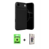 MARSİLYAN™- iPhone 17 Air Kılıf Eksen Form Prime - Siyah Bilvis 3D Cam Ekran Koruyucu + Raze Metal Kamera Lens - SH