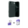 MARSİLYAN™- iPhone 17 Air Kılıf Eksen Form Prime - Siyah Bilvis 5in1 3D Magic Cam Ekran Koruyucu + Bilvis Titan Kamera Lens - GS