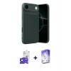 MARSİLYAN™- iPhone 17 Air Kılıf Eksen Form Prime - Siyah Bilvis 5in1 3D Magic Cam Ekran Koruyucu + Bilvis Titan Kamera Lens - LT