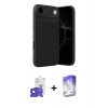 MARSİLYAN™- iPhone 17 Air Kılıf Eksen Form Prime - Siyah Bilvis 5in1 3D Magic Cam Ekran Koruyucu + Bilvis Titan Kamera Lens - SH