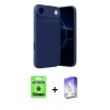 MARSİLYAN™- iPhone 17 Air Kılıf Eksen Form Prime - Siyah Bilvis 5in1 3D Magic Cam Ekran Koruyucu + Raze Metal Kamera Lens - MI