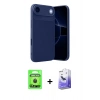 MARSİLYAN™- iPhone 17 Air Kılıf Eksen Form Prime - Siyah Bilvis 5in1 5D Magic Hayalet Cam Ekran Koruyucu + Raze Metal Kamera Lens - SH