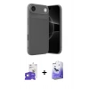 MARSİLYAN™- iPhone 17 Air Kılıf Eksen Form Prime - Siyah Bilvis 5in1 5D Magic Hayalet Cam Ekran Koruyucu + Bilvis Titan Kamera Lens - GD