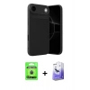 MARSİLYAN™- iPhone 17 Air Kılıf Eksen Form Prime - Siyah Bilvis 5in1 5D Magic Hayalet Cam Ekran Koruyucu + Raze Metal Kamera Lens - MI
