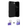 MARSİLYAN™- iPhone 17 Air Kılıf Eksen Form Prime - Siyah Bilvis 5in1 5D Magic Hayalet Cam Ekran Koruyucu + Bilvis Titan Kamera Lens - LT