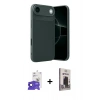 MARSİLYAN™- iPhone 17 Air Kılıf Eksen Form Prime - Siyah Bilvis Hayalet Cam Ekran Koruyucu + Bilvis Titan Kamera Lens - SH