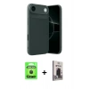 MARSİLYAN™- iPhone 17 Air Kılıf Eksen Form Prime - Siyah Bilvis Hayalet Cam Ekran Koruyucu + Raze Metal Kamera Lens - SH