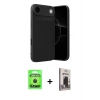 MARSİLYAN™- iPhone 17 Air Kılıf Eksen Form Prime - Siyah Bilvis Hayalet Cam Ekran Koruyucu + Raze Metal Kamera Lens - SH