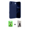 MARSİLYAN™- iPhone 17 Air Kılıf Eksen Form Prime - Siyah Bilvis Hayalet Cam Ekran Koruyucu + Raze Metal Kamera Lens - SH