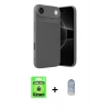 MARSİLYAN™- iPhone 17 Air Kılıf Eksen Form Prime - Siyah Joko Magic 5D Cam + Raze Metal Kamera Lens - GD