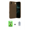 MARSİLYAN™- iPhone 17 Air Kılıf Eksen Form Prime - Siyah Joko Magic 5D Cam + Raze Metal Kamera Lens - SH
